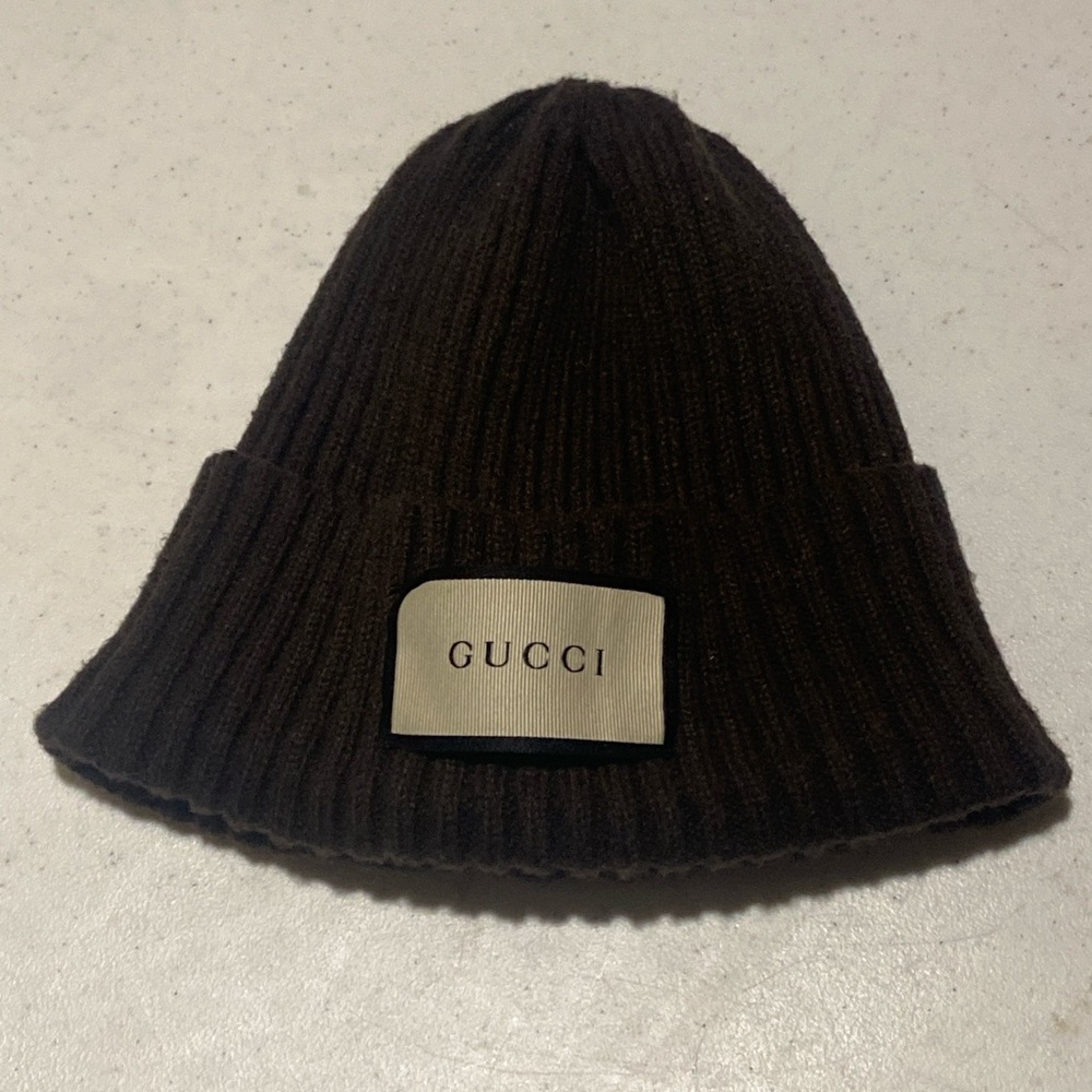 Gucci Dark Brown Knit Beanie